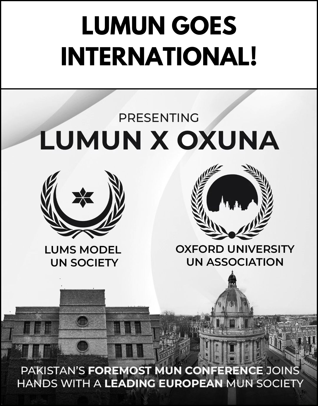 In a first-ever, LUMUN collaborates with Oxford Universities UN Association